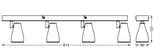 LEDVANCE LED-Anbauleuchte 17,2W 2700K gr LED Spot Pear 4 x 4.3W 2700K GU10 840lm