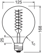 OSRAM LED-Kugellampe FM E27 G60 8,4W go Vintage 1906 Globe 60 Fil DIM 8.8W 2400K