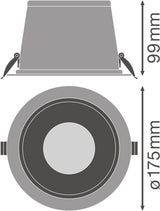 LEDVANCE LED-Einbaustrahler 20W EVG 1LED BIOLUX HCL DL DN150 S 20W TW ZB ws ws