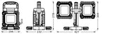 LEDVANCE LED-Bauleuchte 60W 6500K 6450lm LED WORKLIGHT VALUE FLEX 2x30W 865 IP65
