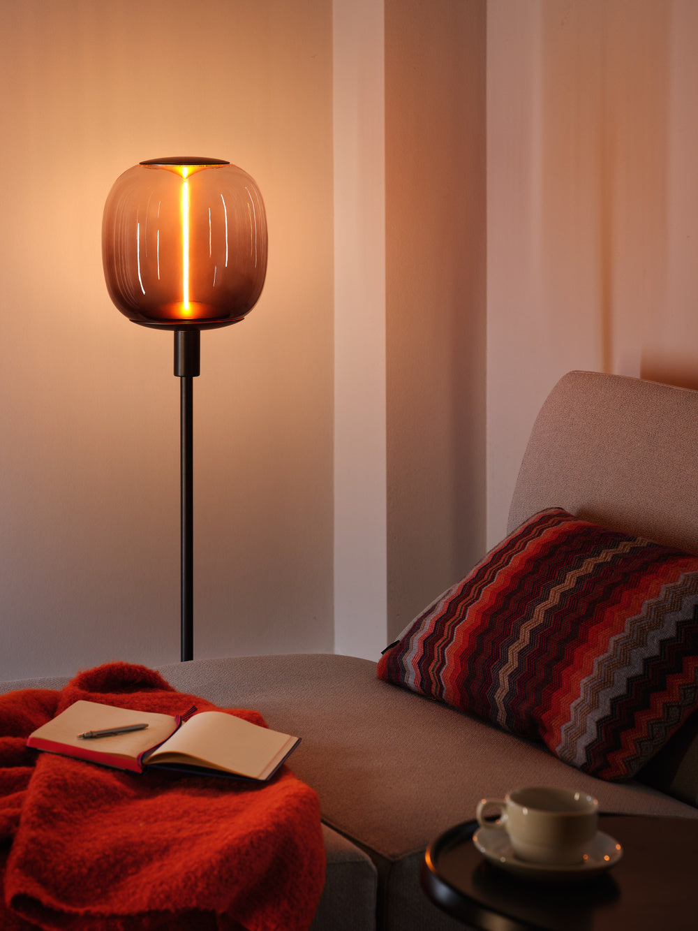 LEDVANCE LED-Stehleuchte 40W direkt gr Decor Stick Floor Dark Grey Short E m.Sc