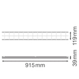 LEDVANCE Abdeckung ws ST L915mm B119mm LB FLEX 1200 BP COVER H39mm