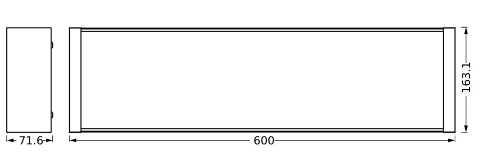 LEDVANCE LED-Deckenanbauleuchte 20W ws OFFICE LINE WRAP 0.6M 20W 840 DIM R 4000