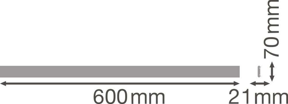 LEDVANCE Blindabd ws Kst L600mm B70mm TRUSYS FLEX BLIND COVER 600 WT H21mm