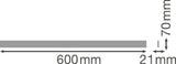 LEDVANCE Blindabd ws Kst L600mm B70mm TRUSYS FLEX BLIND COVER 600 WT H21mm