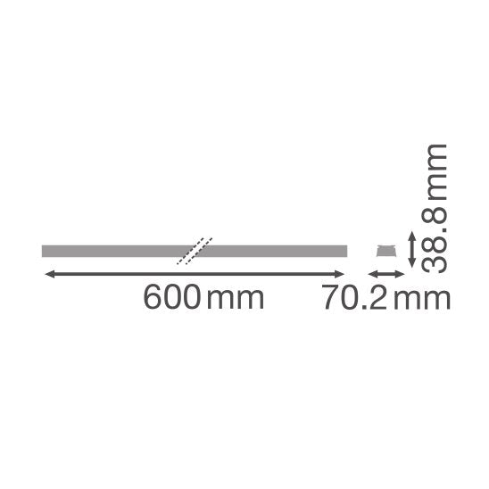 LEDVANCE Tragschiene Lichtband 8pol IP00 TRUSYS FLEX P RAIL 600 8P END WT ws
