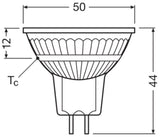 LEDVANCE LED-Reflektorlampe GU5,3 MR16 E LED MR16 20 120° P 2W 827 GU5.3 MR16 2W