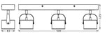 LEDVANCE LED-Deckenanbauleuchte 16,5W si Decor Spot Jupiter Silver 3 Spot 3000K