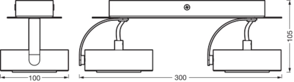 LEDVANCE LED-Deckenanbauleuchte 10,5W ws Decor Spot Venus White 2 Spot 3000K