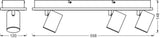 LEDVANCE LED-Deckenanbauleuchte 41W ws Decor Spot Mars CLICK-SELECT White 3000K
