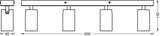 LEDVANCE LED-Anbauleuchte 13,6W 2700K sw LED Spot Octagon GU10 Black 4x3.4W 920lm