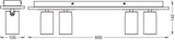 LEDVANCE LED-Anbauleuchte 13,6W 2700K ws Decor Spot Mercury GU10 White 4x3.4 920l