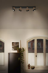 LEDVANCE LED-Deckenanbauleuchte 19,2W sw Decor Spot Pluto Black 4 Spot 3000K