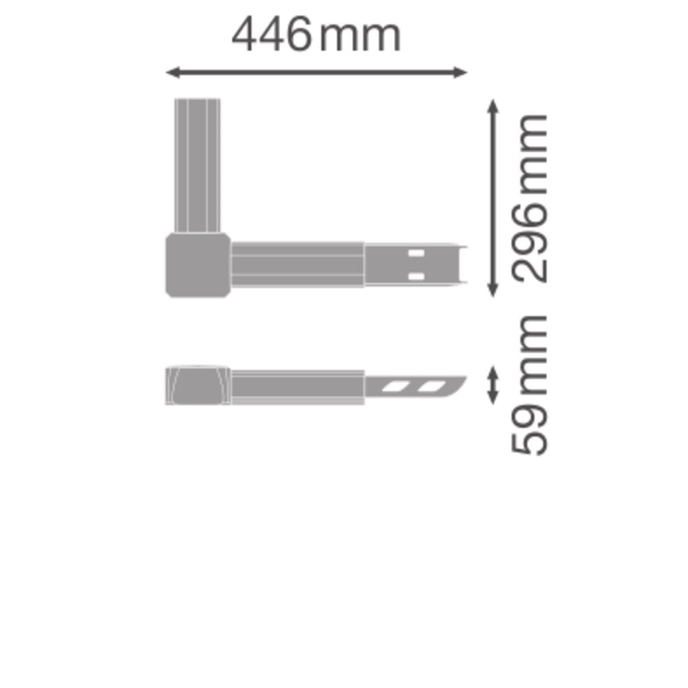 LEDVANCE Kupplung/Verbinder L ws 5p TRUSYS FLEX L01-NODE 5P WT 446mm