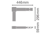 LEDVANCE Kupplung/Verbinder L ws 8p TRUSYS FLEX L02-NODE 8P WT 446mm