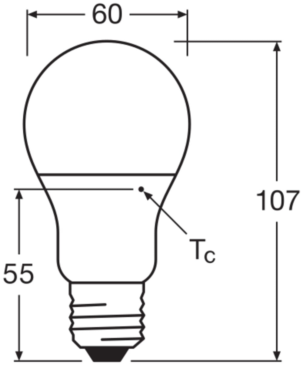 LEDVANCE LED-Lampe E27 A60 8,5W 4000K ws LED Classic A 60 Recycled Plastic 8 806l