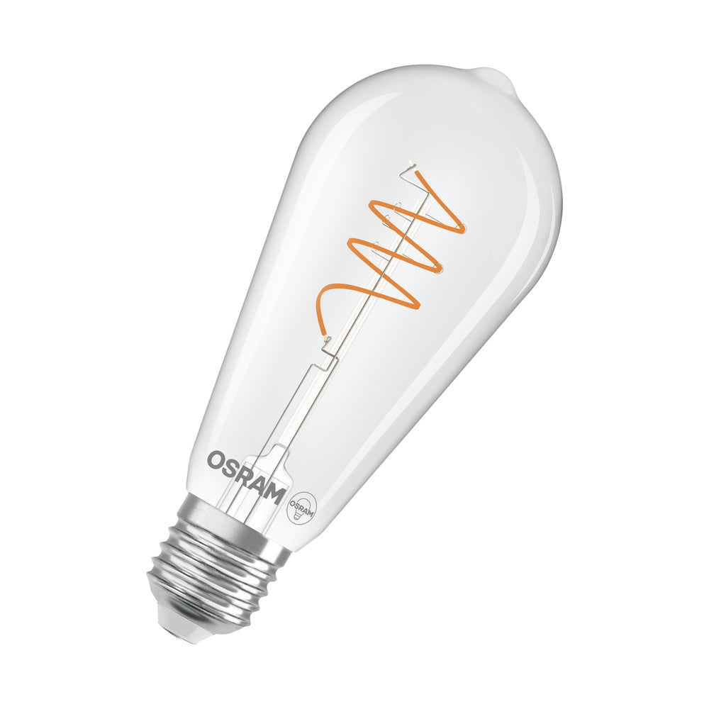 OSRAM LED-Lampe FM E27 A40 3,4W 2700K ws 1906 Edison 40 Spiral Fil 3.4W 827 470lm