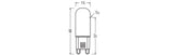 OSRAM LED-Röhrenlampe G9 1,8W 2700K ws E LED PIN 20 320° 1.8W 827 Clear G9 200lm