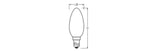 LEDVANCE LED-Kerzenlampe FM E14 1,2W ws LED Classic B 25 Fil EE A S 1.2W 84 4000