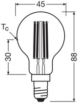 LEDVANCE LED-Lampe FM E14 P45 2,2W 2700K LED Classic P 40 Fil EE A S 2.2W 82 ws