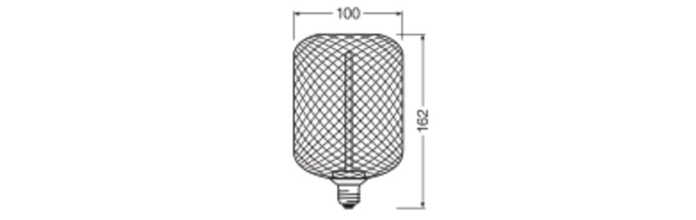 OSRAM LED-Kugellampe FM E27 3,5W 1800K DECOR LED STRAW FIL SQUARE 100 BLAC go