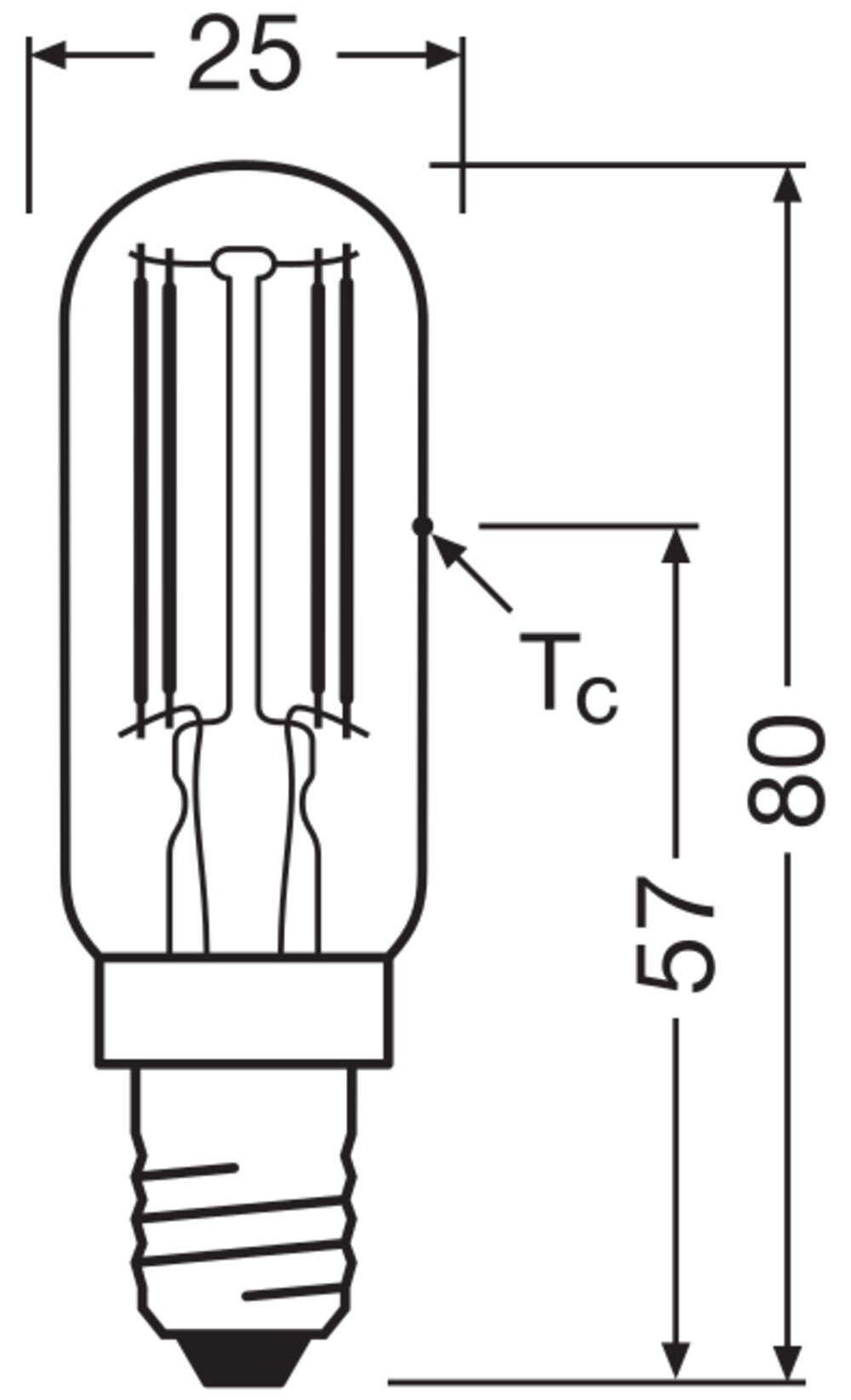 OSRAM LED-Röhrenlampe FM E14 6,5W 2700K LED Special T26 55 300° Fil DIM 6.5 ws