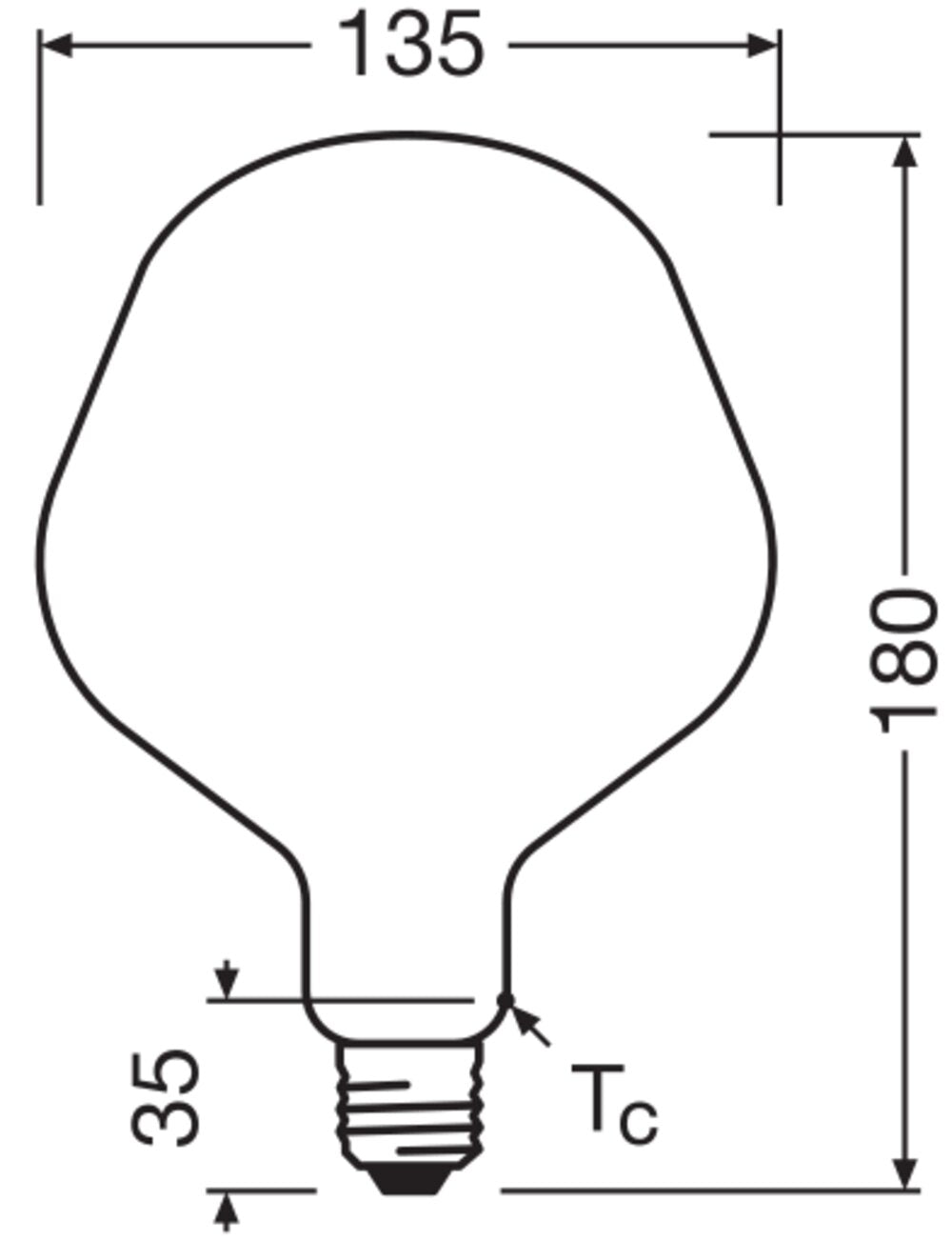 OSRAM LED-Kugellampe FM E27 7,3W 2700K E Vintage 1906 Big Apple 60 DIM 7.3W ws