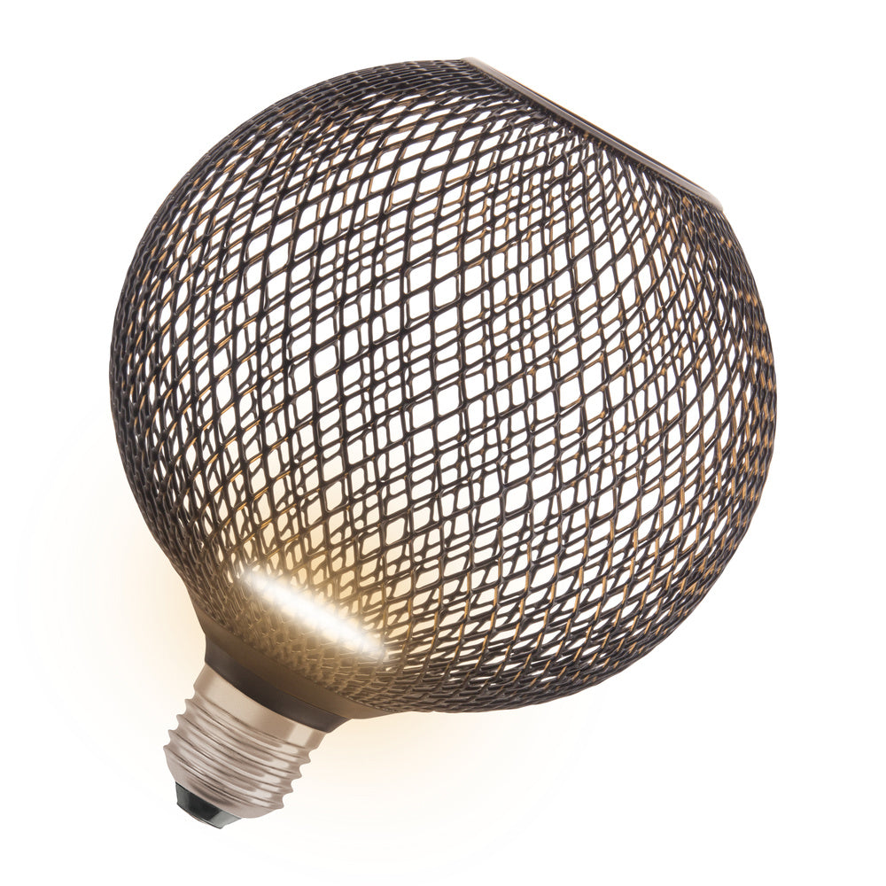 OSRAM LED-Kugellampe E27 G125 3,5W 2700K DECOR LED FLAT GLOBE 125 BLACK 3.5W sw