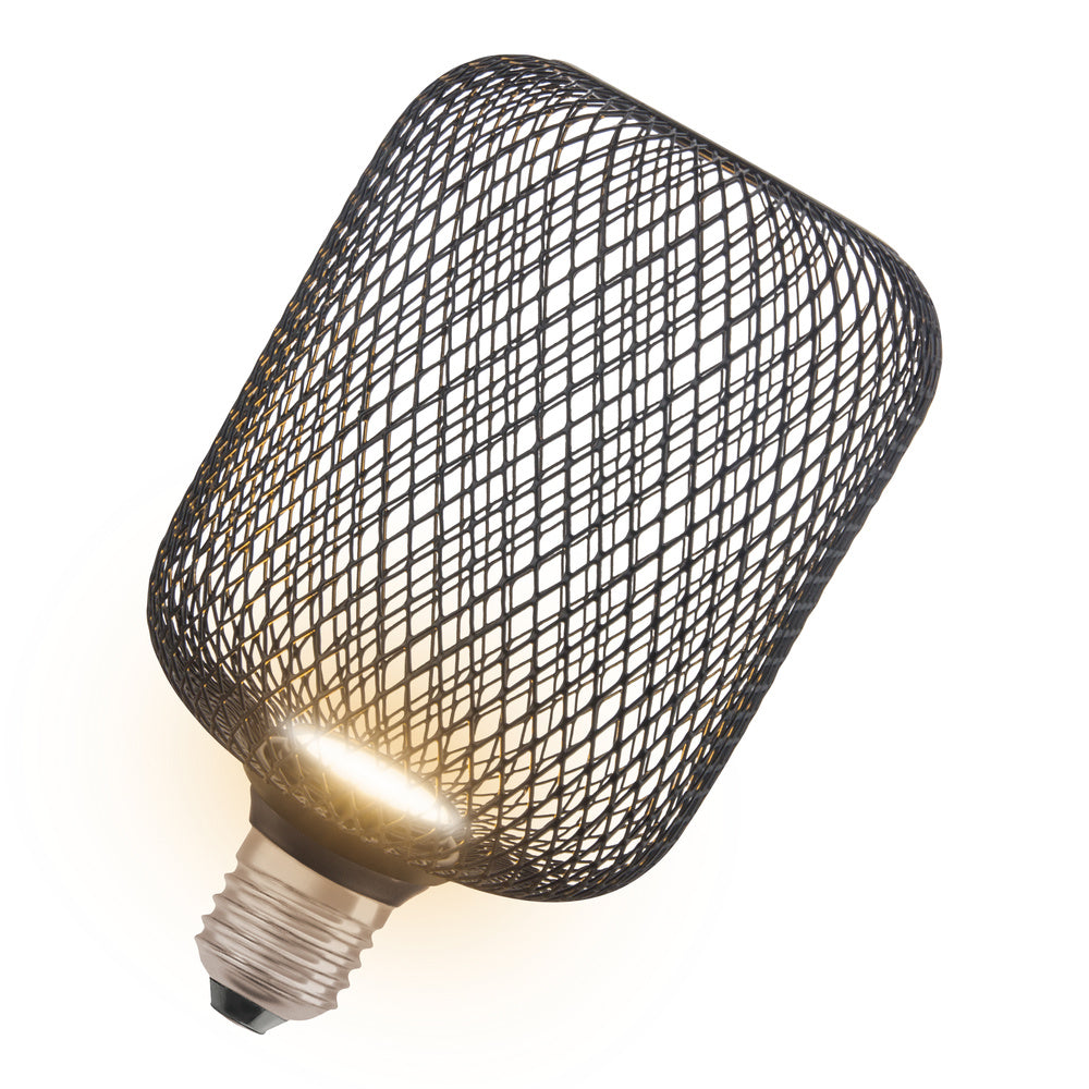 OSRAM LED-Kugellampe E27 3,5W 2700K sw F DECOR LED FLAT SQUARE 100 BLACK 3.5 300l