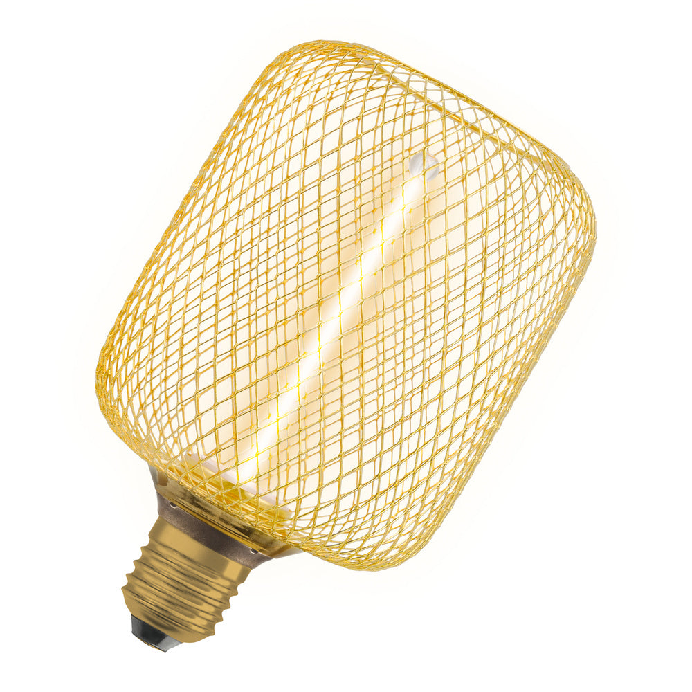 OSRAM LED-Kugellampe FM E27 3,5W 1800K DECOR LED STRAW FIL SQUARE 100 GOLD go