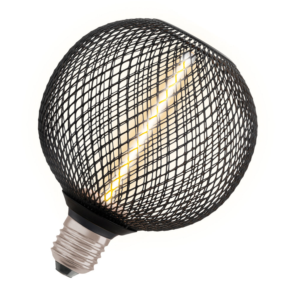 OSRAM LED-Kugellampe FM E27 G125 3,5W go DECOR LED STRAW FIL GLOBE 125 BLACK 1800