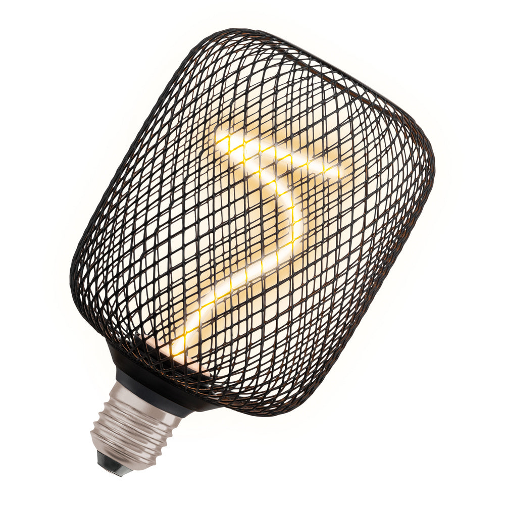OSRAM LED-Kugellampe FM E27 3,5W 1800K DECOR LED SPIRAL FIL SQUARE 100 BLA go