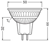 LEDVANCE LED-Reflektorlampe GU5,3 MR16 F LED MR16 20 120° P 2.1W 827 GU5.3 MR16