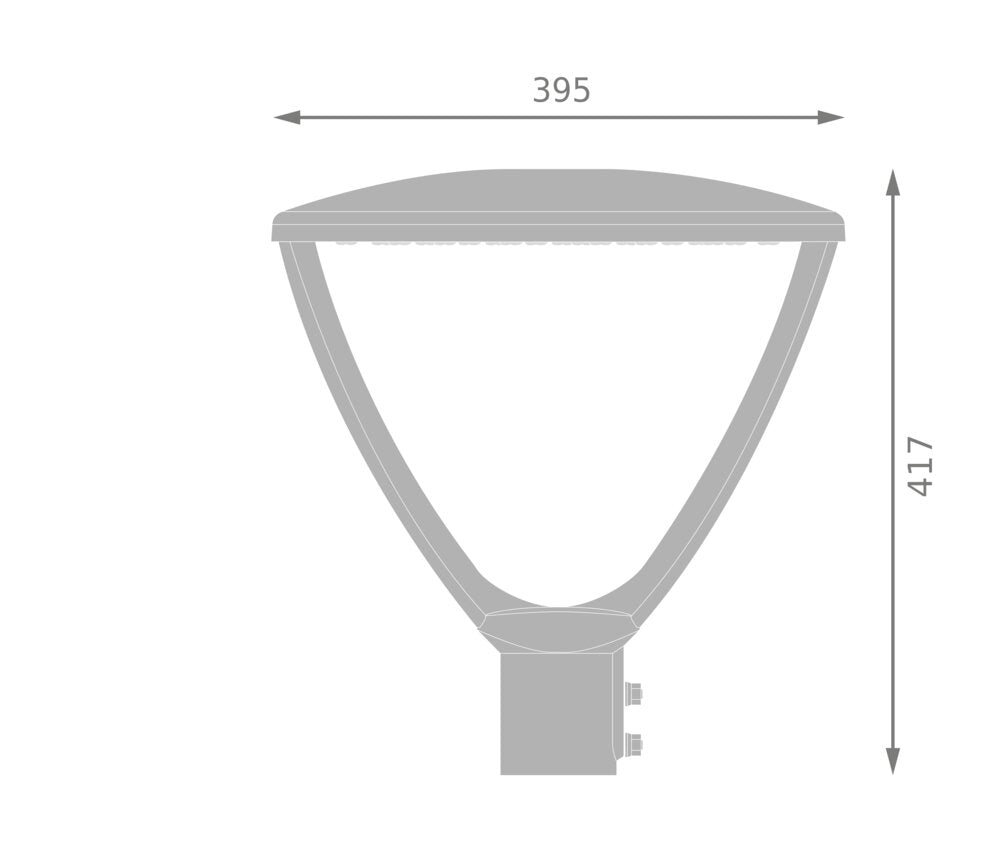 LEDVANCE LED-Aufsatzleuchte 29W 45-60mm URB LTRN V 29W SYM PS 830-840 IP66 3000-
