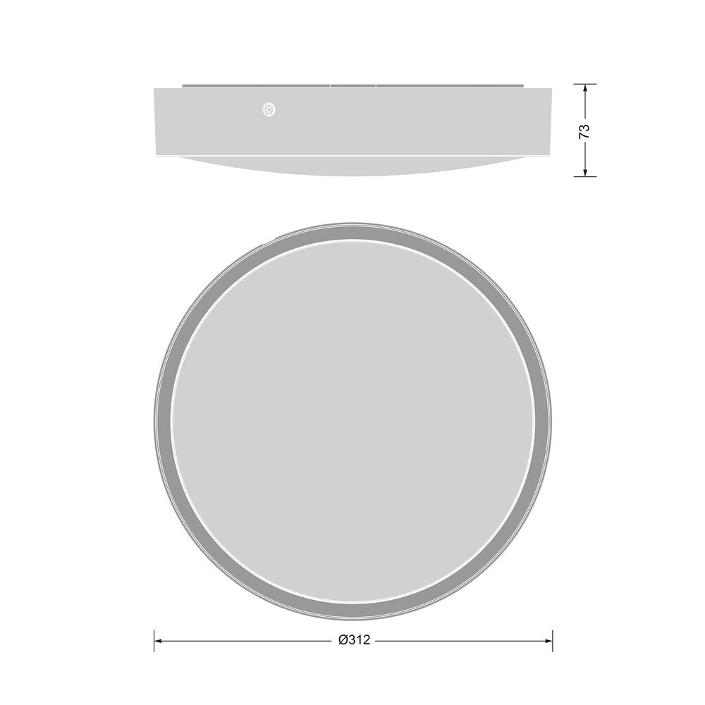 LEDVANCE LED-Anbauleuchte 12,5-19,5W sw BLKH RD EL 300 P 19.5W MS 840BK 3000-400