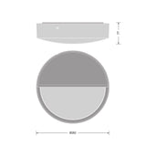LEDVANCE Dekorelement sw Alu 262mm BLKH RD Eyelid 250 BK H74mm