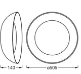 LEDVANCE LED-Anbauleuchte 36W 3000K ws Orbis Alva 505MM 36W 830 Click DIM 1600l
