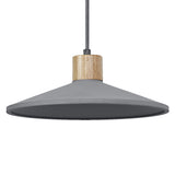 LEDVANCE LED-Pendelleuchte 1LED gr E27 Decor Concrete Wood Pendant 320 mm sym