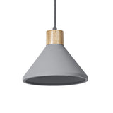LEDVANCE LED-Pendelleuchte 1LED gr E27 Decor Concrete Wood Pendant 220 mm sym