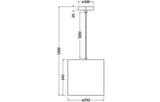 OSRAM-LEDVANCE LED-Pendelleuchte 1LED br Decor Cardboard Cylinder Pendant E2 E27