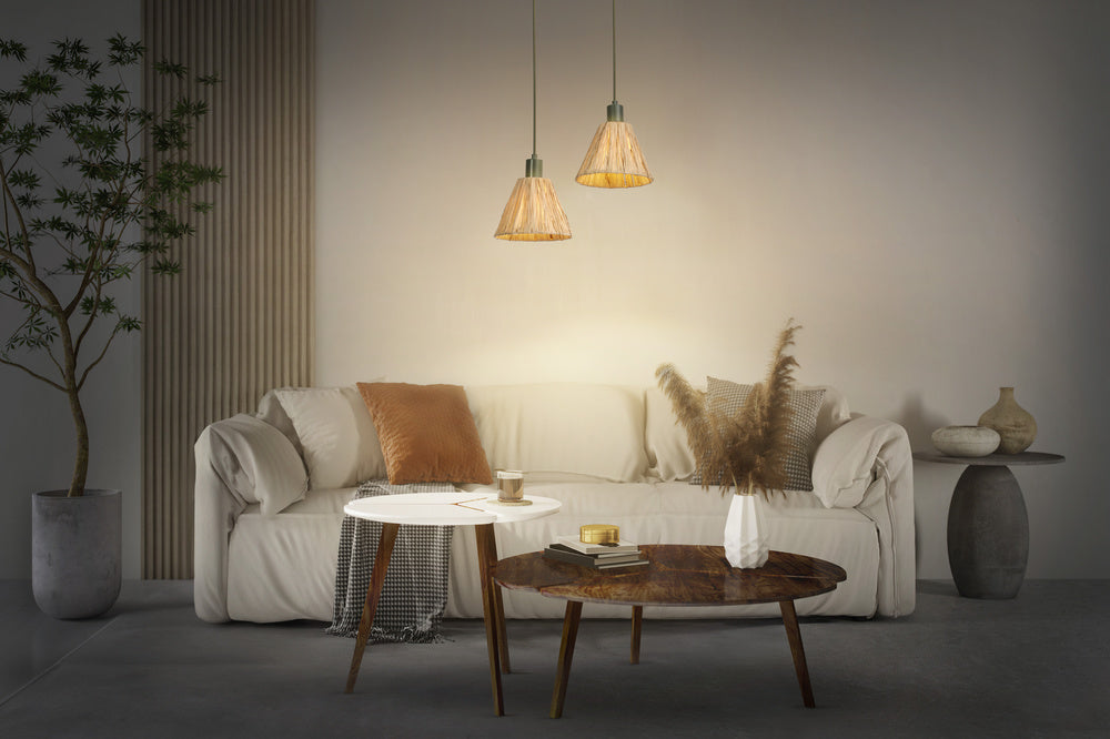 OSRAM-LEDVANCE LED-Pendelleuchte 1LED br Decor Raffia Pendant 1XE27 Green E27