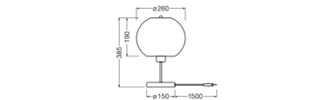 OSRAM-LEDVANCE LED-Wohnraumleuchte 50W Decor Cardboard Ball Table E27 Brow br