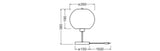 OSRAM-LEDVANCE LED-Wohnraumleuchte 50W Decor Cardboard Ball Table E27 Brow br