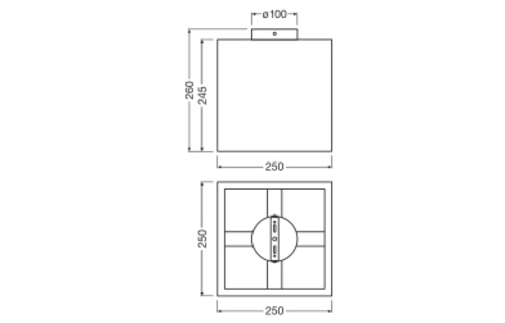 OSRAM-LEDVANCE LED-Anbauleuchte 1-50W br Decor Cardboard Square Ceiling E27