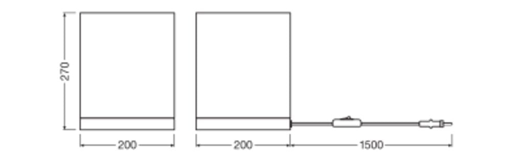 OSRAM-LEDVANCE LED-Wohnraumleuchte 50W Decor Cardboard Square Table E27 Br br