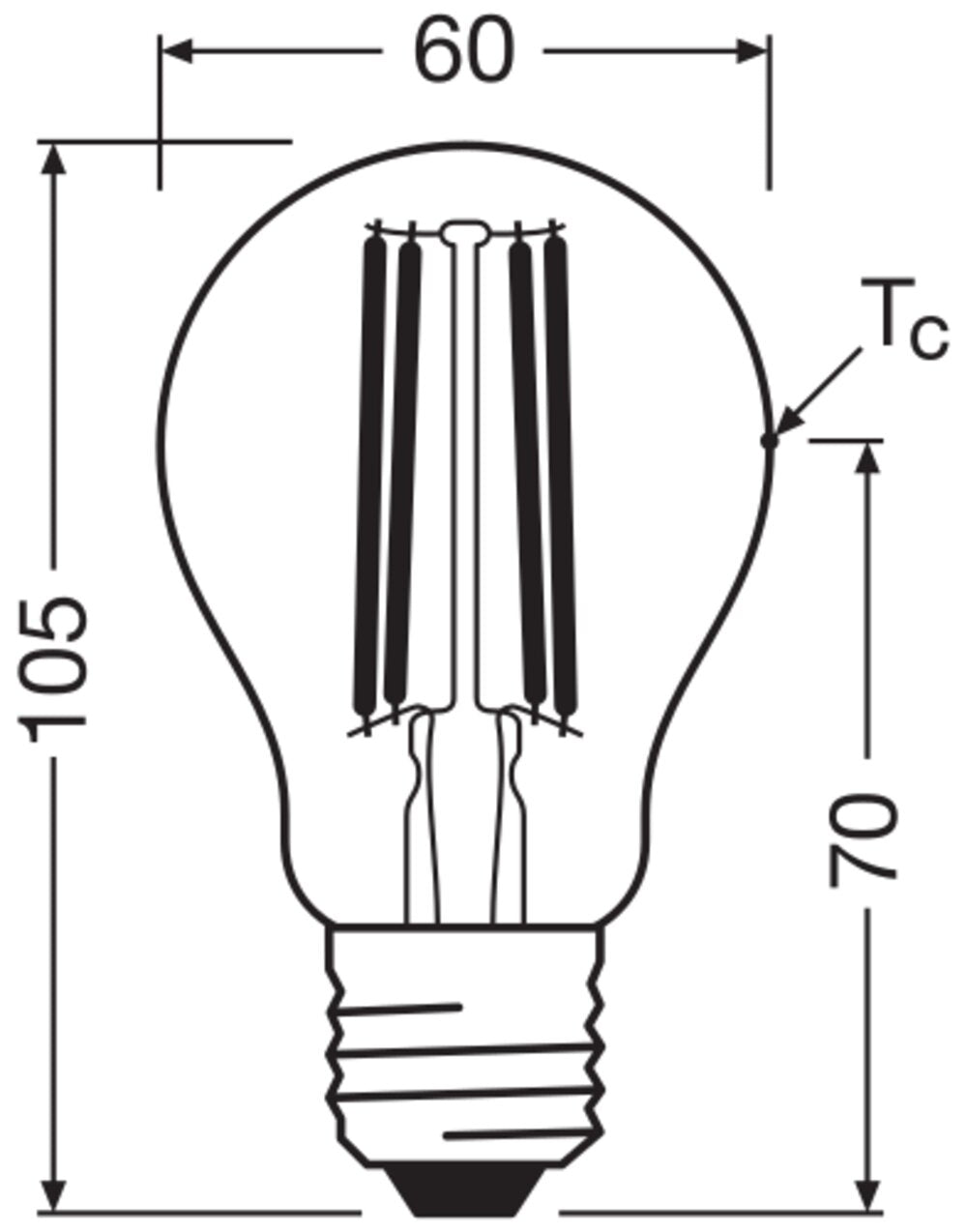 LEDVANCE LED-Lampe FM E27 A60 3,8W 4000K LED Classic A 60 Fil EE A S 3.8W 84 ws