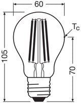 LEDVANCE LED-Lampe FM E27 A40 2,2W 4000K LED Classic A 40 Fil EE A S 2.2W 84 ws