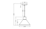 LEDVANCE LED-Pendelleuchte 1LED gr E27 Decor Concrete Wood Pendant 220 mm sym
