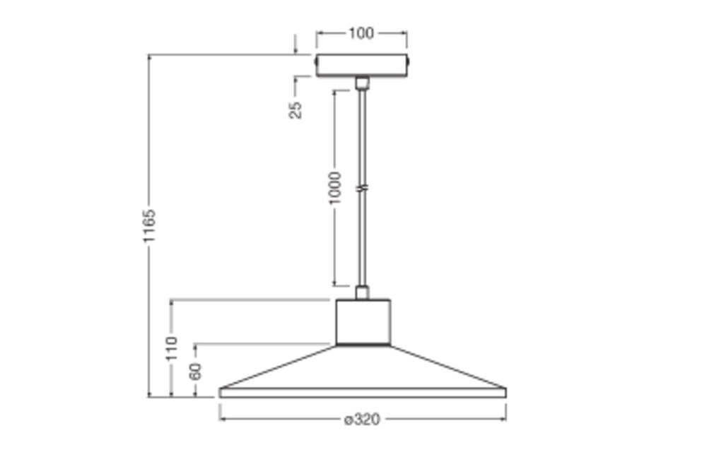 LEDVANCE LED-Pendelleuchte 1LED gr E27 Decor Concrete Wood Pendant 320 mm sym