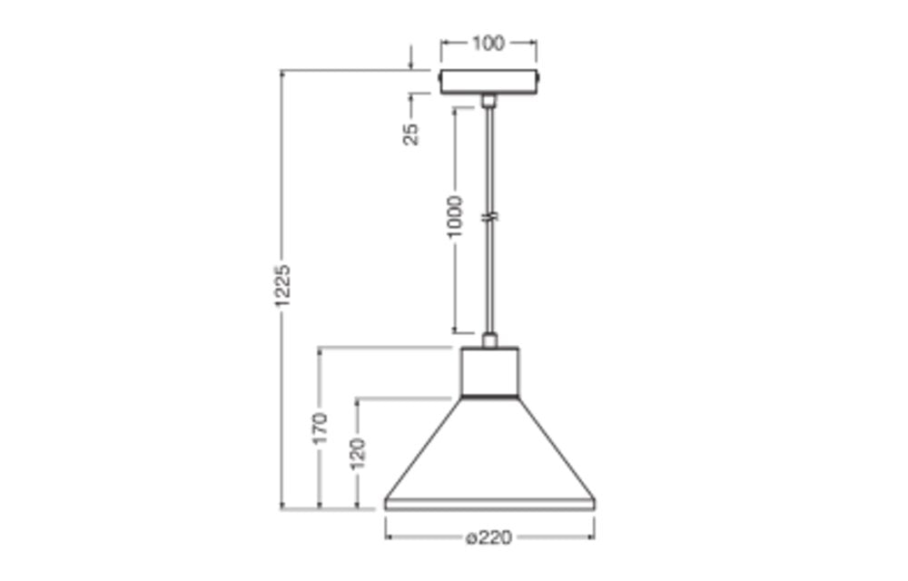 OSRAM-LEDVANCE LED-Pendelleuchte 1LED Decor Plaster Wood Pendant 220 mm E E27